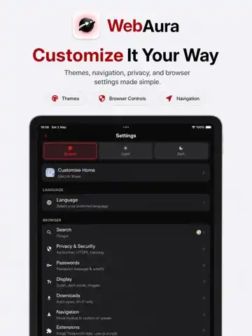 WebAura Private Browser IPA V1.2.7 For IOS10